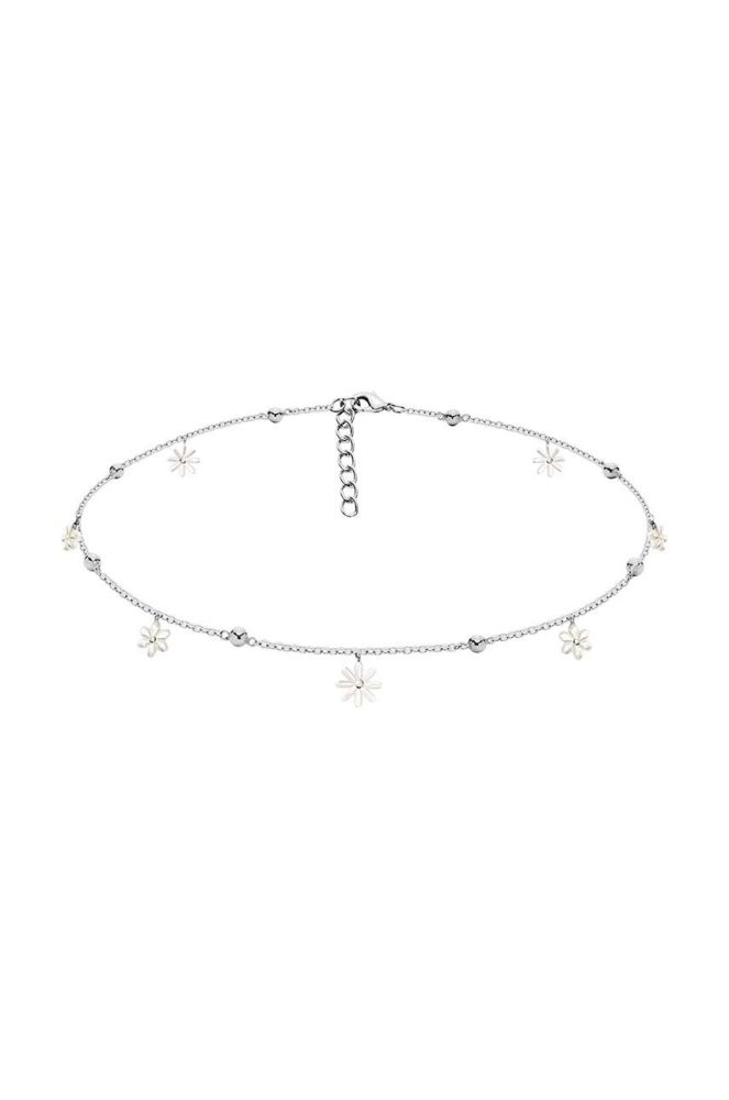 Позолочене кольє Lilou Flowers колір срібний (3350137)