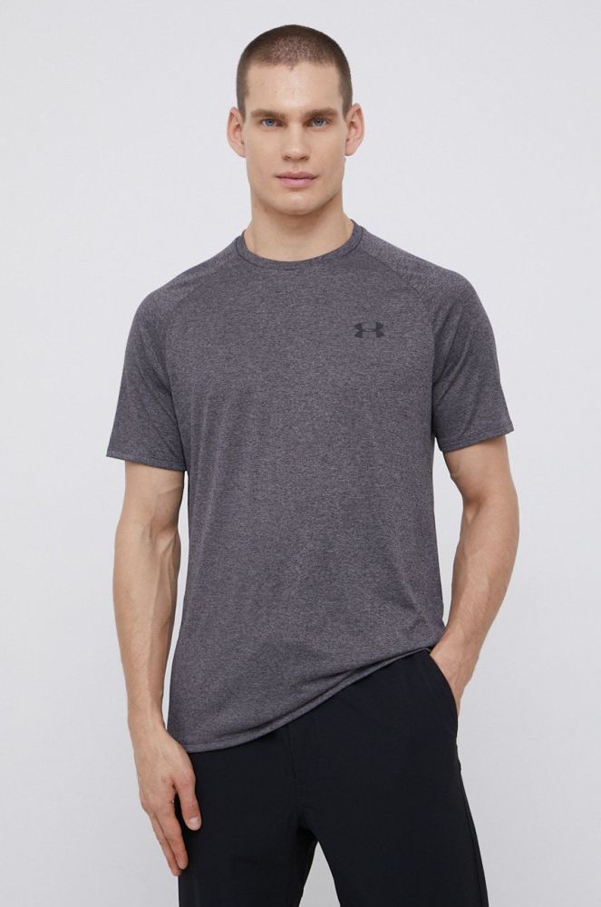 Тренувальна футболка Under Armour Tech 2.0 колір сірий однотонна 1326413-191