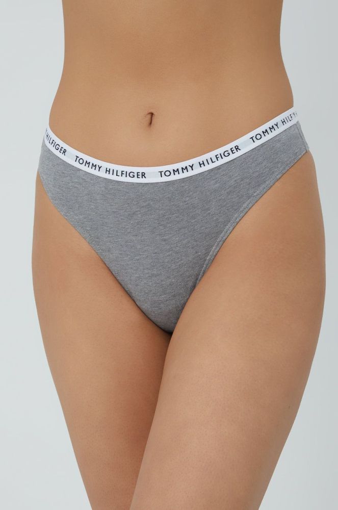 Стринги Tommy Hilfiger (3-pack) колір сірий