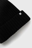 Шапка Dc колір чорний з товстого трикотажу