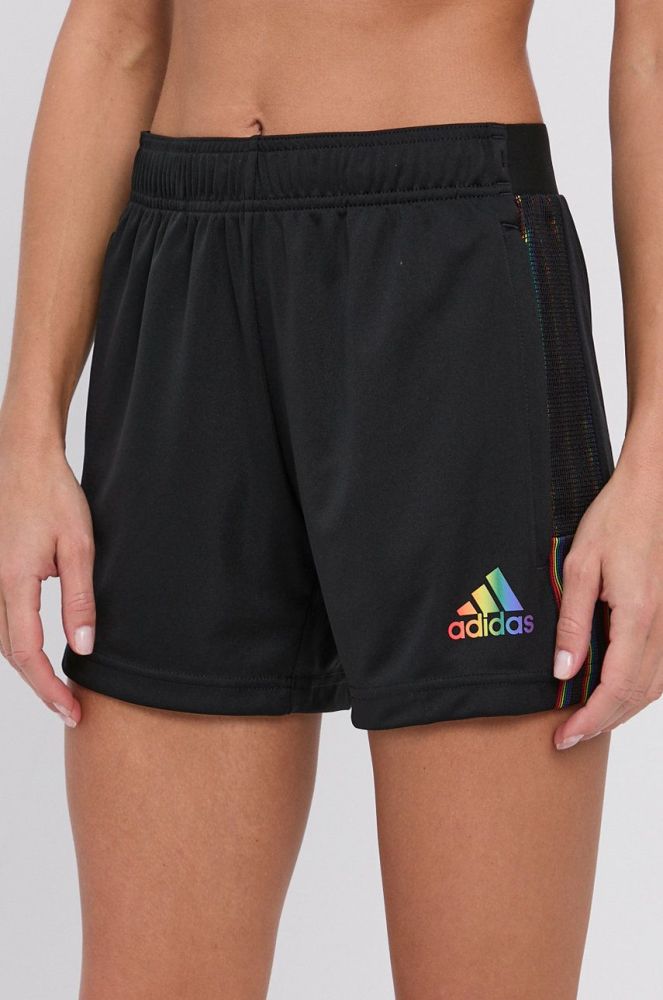 Шорти adidas Performance H37786 жіночі колір чорний гладкі