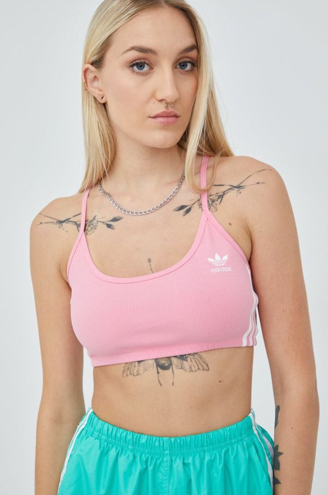 Бюстгальтер adidas Originals HM2102 колір рожевий
