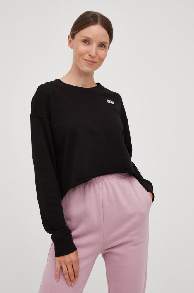 Кофта Dkny жіноча колір чорний з аплікацією (2664740)
