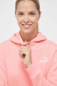Кофта Puma жіноча колір рожевий з капюшоном однотонна