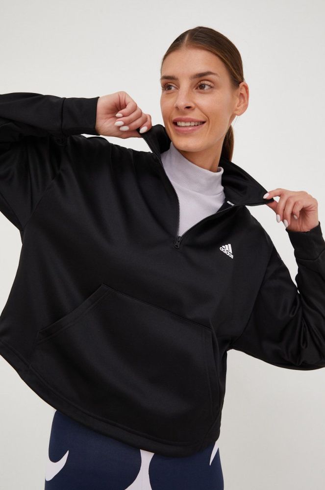 Тренувальна кофта adidas Performance жіноча колір чорний однотонна (2708689)