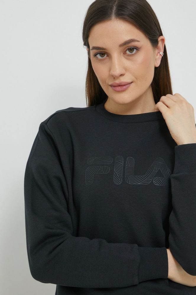 Кофта Fila жіноча колір чорний з аплікацією (2607664)