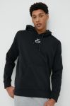 Кофта Reebok чоловіча колір чорний з капюшоном з принтом (2796035)