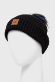 Шапка Dc колір чорний з товстого трикотажу