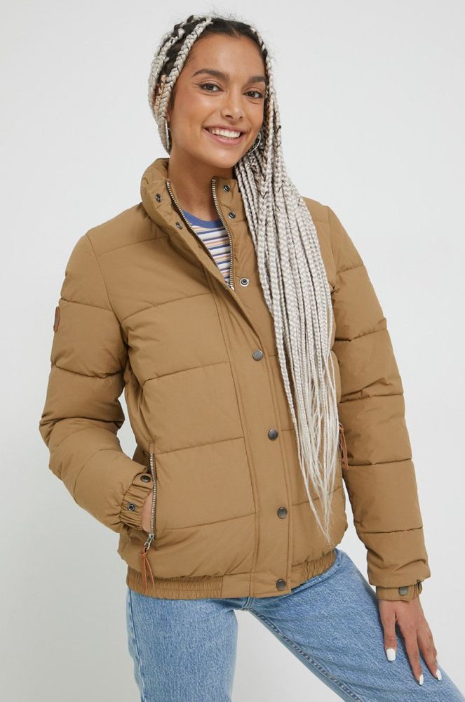 Куртка Superdry жіноча колір коричневий зимова (2676329)