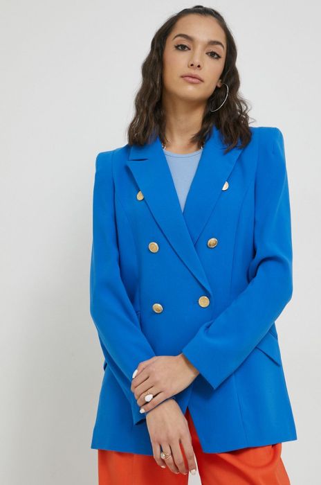 Піджак Only двобортний однотонна колір блакитний