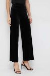 штани United Colors of Benetton жіночі колір чорний широке висока посадка