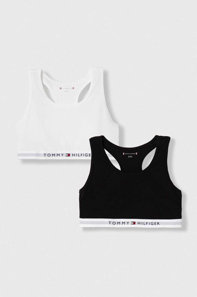 Дитячий спортивний бюстгальтер Tommy Hilfiger 2-pack колір чорний