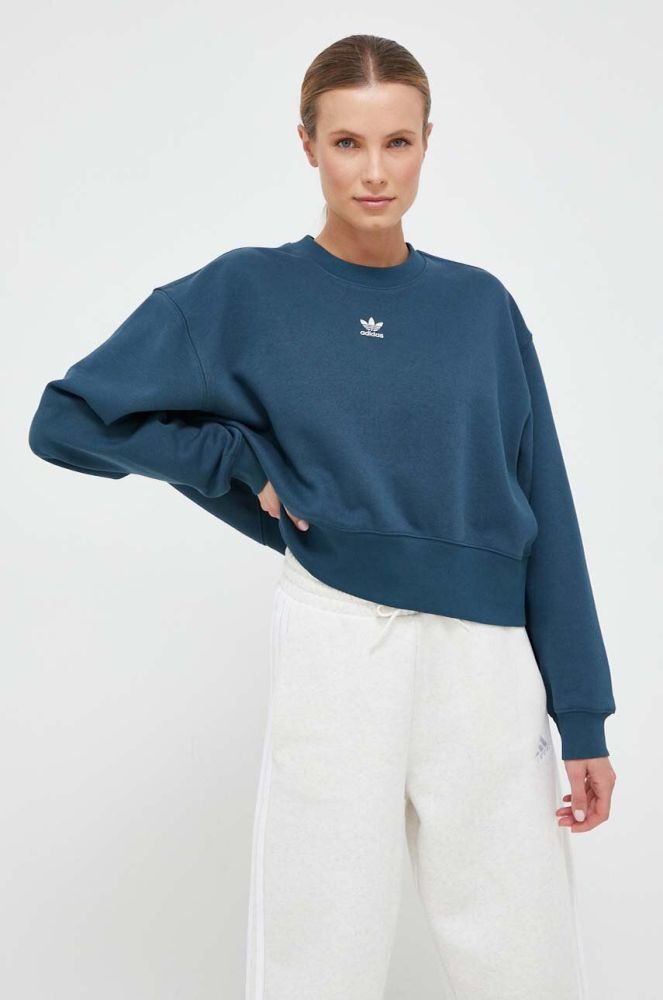 Кофта adidas Originals жіноча колір бірюзовий з аплікацією (3359762)