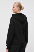 Кофта Armani Exchange жіноча колір чорний з капюшоном з аплікацією (3427870)