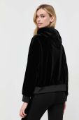 Кофта Armani Exchange жіноча колір чорний з капюшоном з аплікацією (3503620)