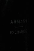 Кофта Armani Exchange жіноча колір чорний з капюшоном з аплікацією (3503620)
