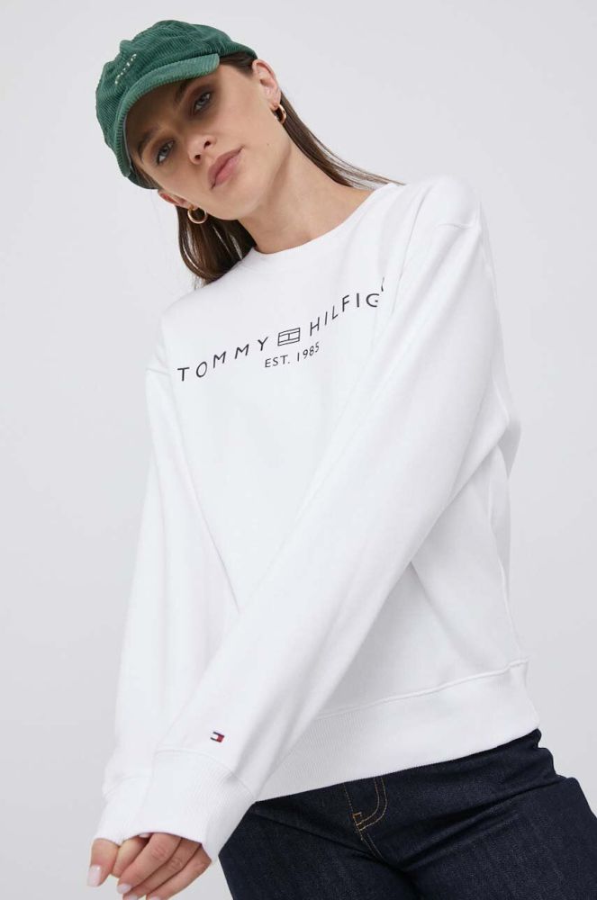 Кофта Tommy Hilfiger жіноча колір білий з принтом (3465831)