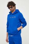 Кофта Tommy Hilfiger чоловіча з капюшоном візерунок колір блакитний