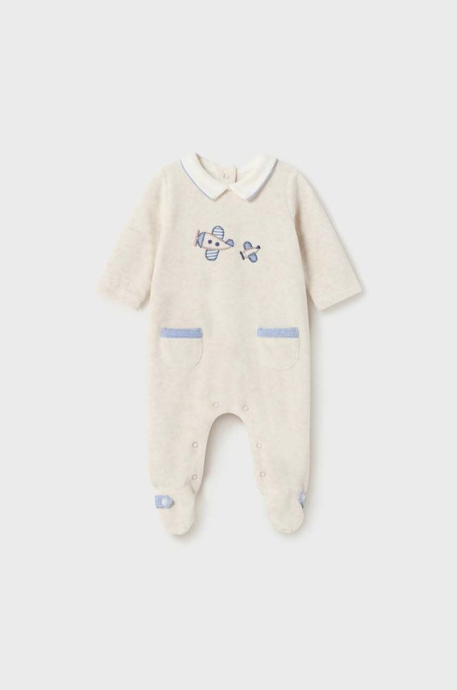 Дитячі повзунки Mayoral Newborn Gift box колір бежевий (3444579)
