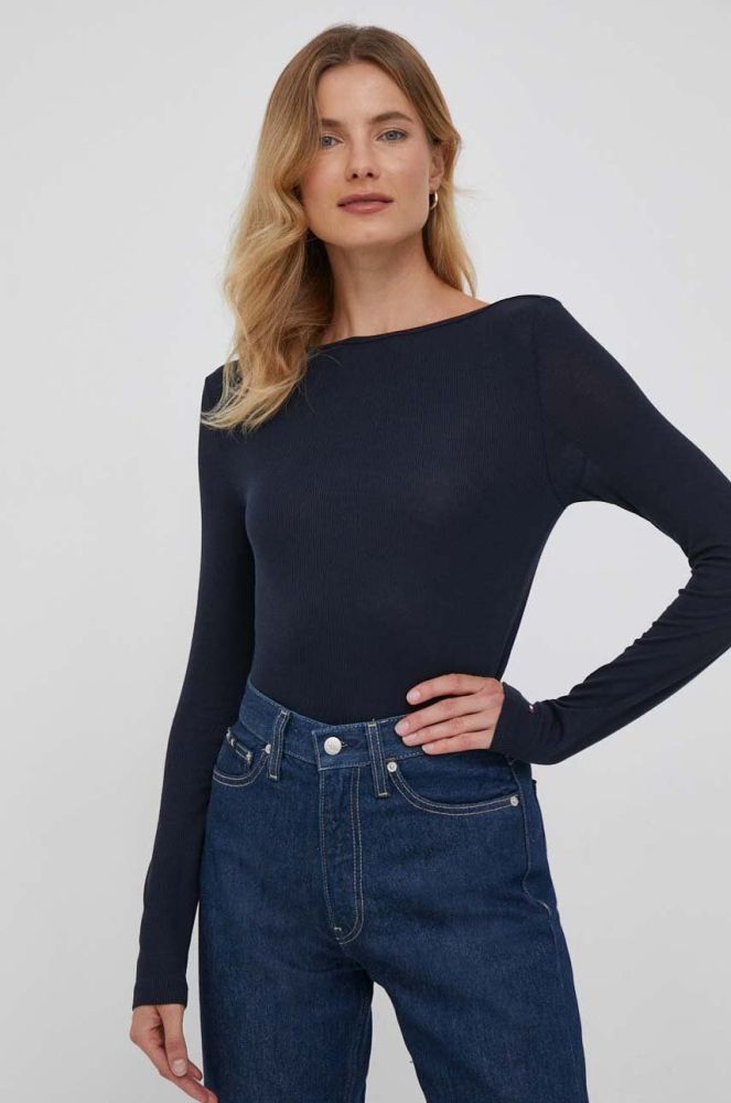 Лонгслів Tommy Hilfiger жіночий колір синій (3523151)