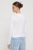 Бавовняний лонгслів Tommy Jeans колір білий (3574399)