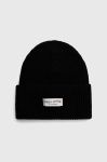 Бавовняна шапка Marc O'Polo колір чорний з товстого трикотажу з бавовни