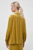 Сорочка Max Mara Leisure жіноча колір жовтий regular класичний комір