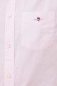 Бавовняна сорочка Gant чоловіча колір рожевий regular комір button-down