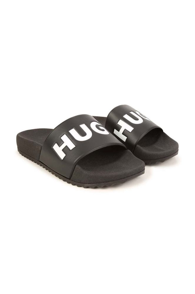 Дитячі шльопанці HUGO колір чорний (3458584)