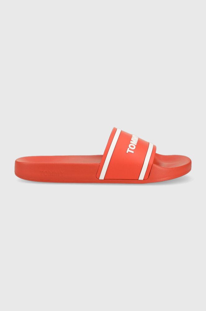 Шльопанці Tommy Jeans TJM POOL SLIDE чоловічі колір помаранчевий EM0EM01229