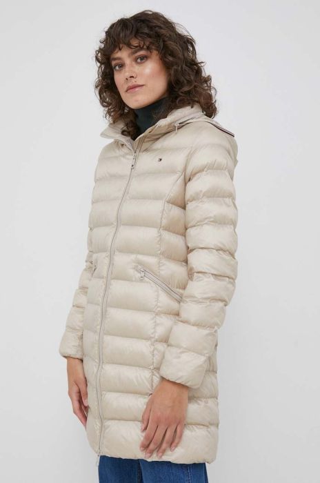 Куртка Tommy Hilfiger жіноча колір бежевий перехідна (3348547)
