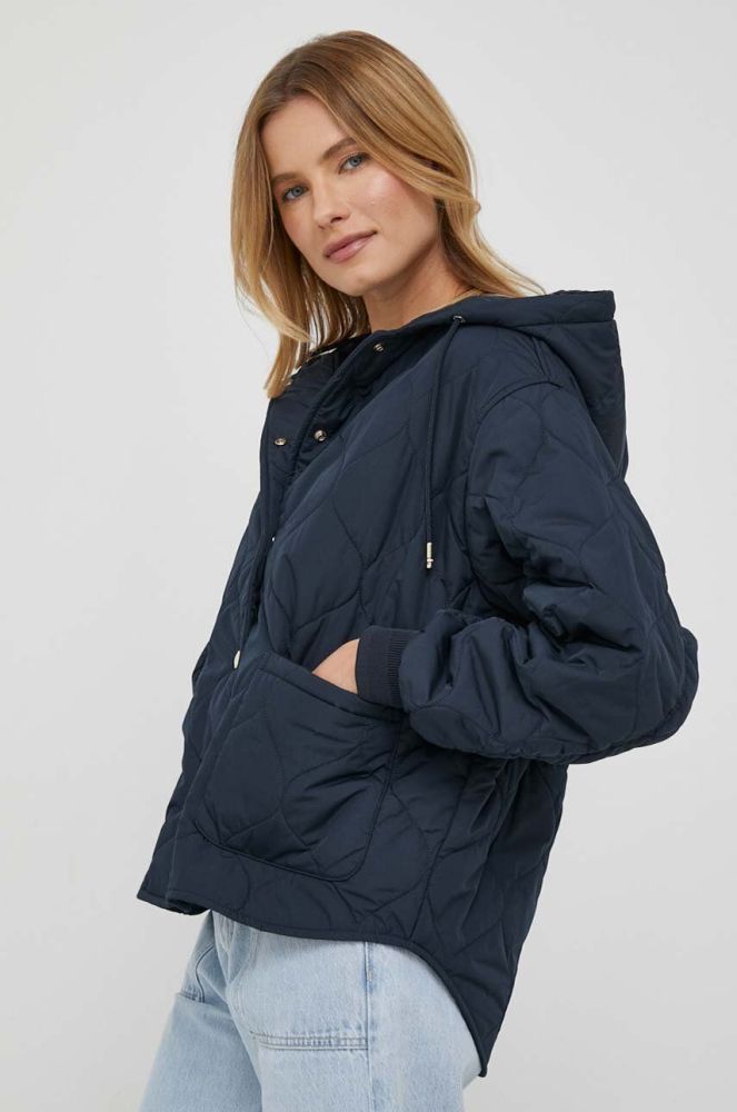 Куртка Tommy Hilfiger жіноча колір синій перехідна (3366082)