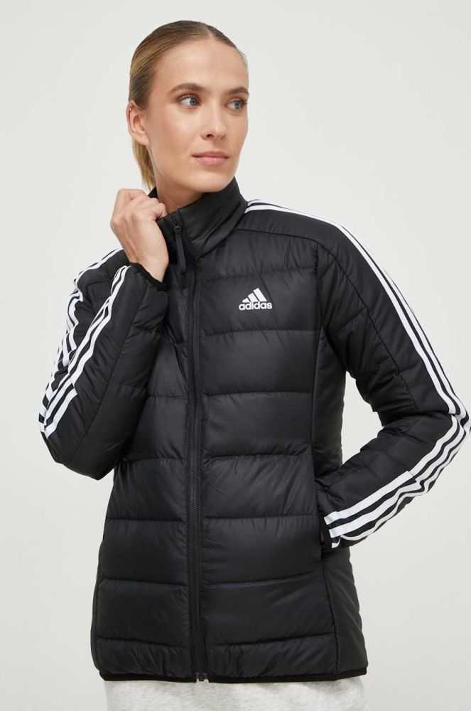 Пухова куртка adidas жіноча колір чорний перехідна (3564163)