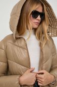 Куртка BOSS жіноча колір бежевий зимова