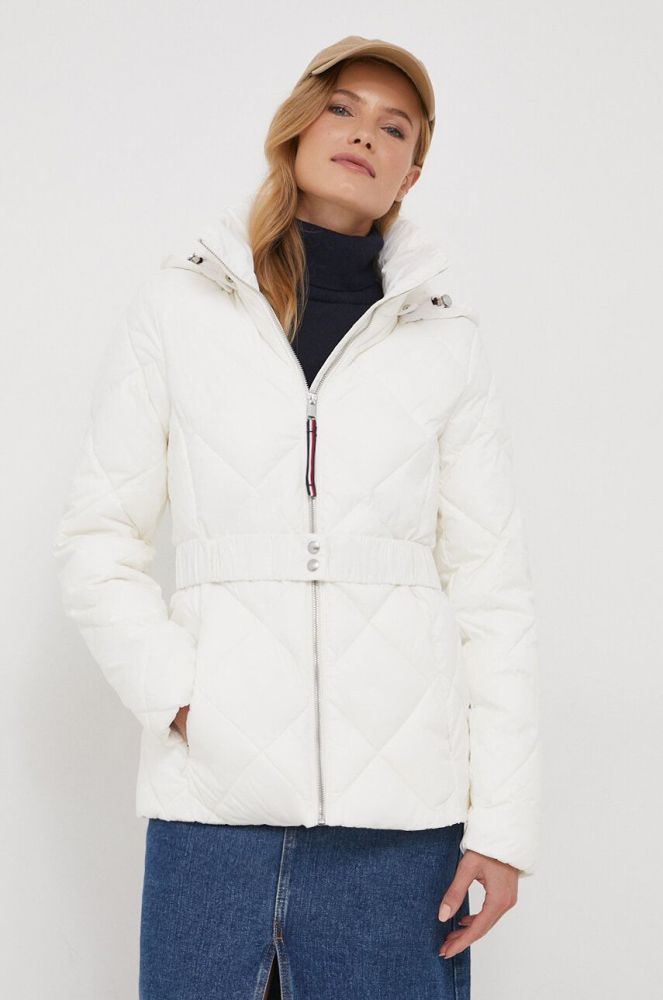 Куртка Tommy Hilfiger жіноча колір білий зимова (3609799)