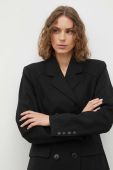 Піджак Gestuz Caisa колір чорний двобортний однотонний