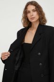 Піджак Gestuz Caisa колір чорний двобортний однотонний