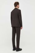Костюм з домішкою вовни Tiger Of Sweden колір коричневий однотонна