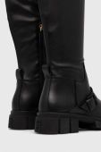 Чоботи Tommy Hilfiger STRETCH MONOCHROMATIC LONGBOOT жіночі колір чорний на платформі FW0FW07611