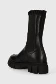 Шкіряні черевики Karl Lagerfeld ARIA жіночі колір чорний на платформі KL43280F