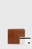 Шкіряний гаманець Pepe Jeans Arnold чоловічий колір коричневий