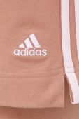 Шорти adidas жіночі колір помаранчевий з аплікацією середня посадка