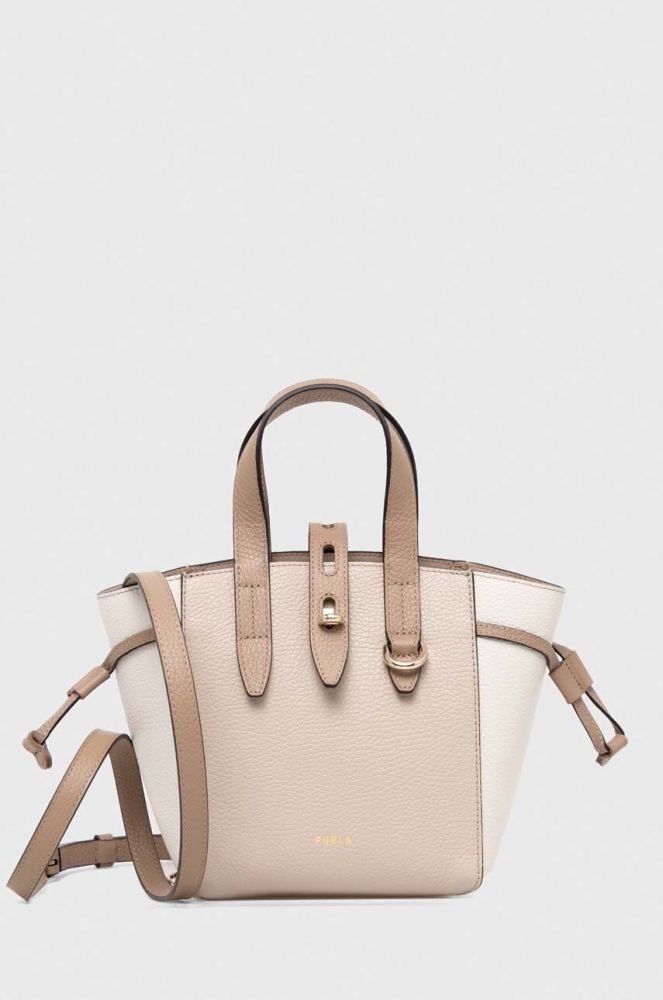 Шкіряна сумочка Furla Net колір бежевий (3298251)