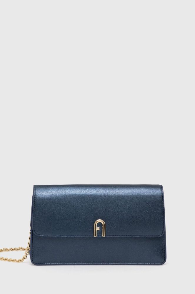 Шкіряна сумка Furla колір синій