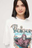 Бавовняна футболка Volcom жіночий колір білий