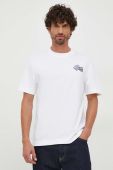 Бавовняна футболка Lacoste чоловічий колір білий з аплікацією