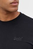 Бавовняна футболка Superdry колір чорний однотонний (3576250)