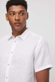 Сорочка з льону Medicine чоловіча колір білий regular класичний комір (3345096)