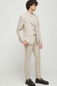 Піджак з домішкою льону Medicine чоловіча колір бежевий