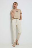 Штани Medicine жіночі колір бежевий фасон chinos середня посадка (3134383)